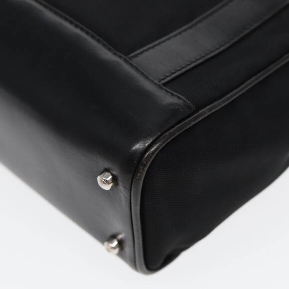 GUCCI Hand Bag Nylon Leather Black Silver 000 2854 0500 5 - Picture 12 of 16